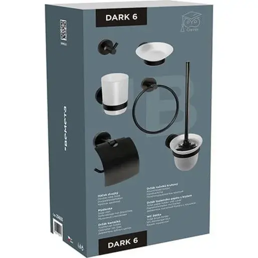 Bemeta SET sada kúpeľňových doplnkov čierna 204600