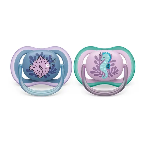 Philips Avent Šidítko Ultra air Obrázek 6-18m dívka 2 ks moře