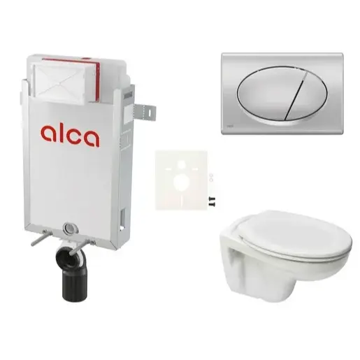 Cenovo zvýhodnený závesný WC set Alca na zamurovanie + WC Ceramia S-Line Pro SIKOAP3