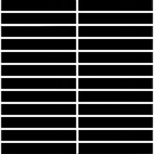 Keramická mozaika Premium Mosaic Kit Kat black 30x30 cm mat MOSKK2BKM