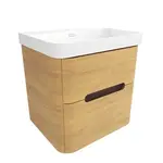 Kúpeľňová skrinka s umývadlom SAT Fusion 57,5x53x45 cm dub medový mat SATFUSION260DMU