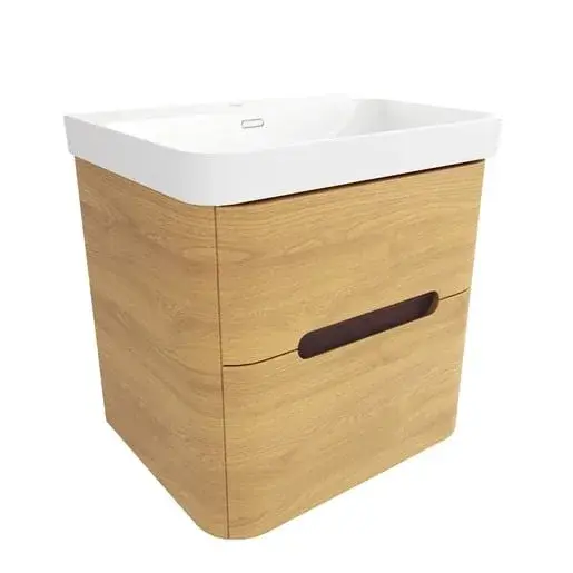 Kúpeľňová skrinka s umývadlom SAT Fusion 57,5x53x45 cm dub medový mat SATFUSION260DMU