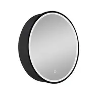 Zrkadlová skrinka s osvetlením SAT 60x60 cm čierna SATZGALED60CE