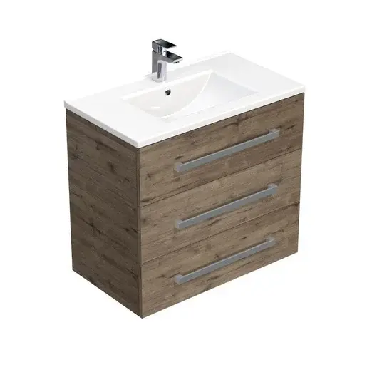 Kúpeľňová skrinka s umývadlom SAT Cube Way 80x76,5x46 cm dub Wellington mat CUBE46803DWMOD