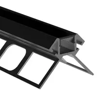 Lišta pre led pásku McLED čierna mat, hliník komaxit, dĺžka 200 cm, výška hrany 10 mm, ML-761.371.43.S2