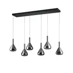 LED závesné osvetlenie Cinque Cipera čierna 345010632