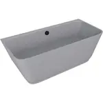 Polysan Skylla voľne stojaca vaňa 169x75 cm liaty mramor ľavá aj pravá šedá matná šedá matná 72430.31