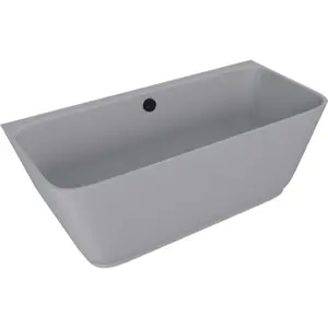 Polysan Skylla voľne stojaca vaňa 169x75 cm liaty mramor ľavá aj pravá šedá matná šedá matná 72430.31