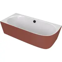 Polysan Sussi voľne stojaca vaňa 160x70 cm liaty mramor ľavá biela/hnedá bílá/hnědá 90191L.72