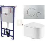 Závesný WC set do ľahkých stien / predstenová SAT SIKOSSREX7271K