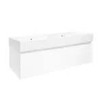 Kúpeľňová skrinka s umývadlom SAT B-WAY 119x30x45 cm biely lesk BWAY120WU2