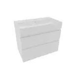 Kúpeľňová skrinka 2 zásuvky s umývadlom Naturel Savona 78x53x44,8 cm biely lesk SAVONA280BISAT