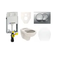 Cenovo zvýhodnený závesný WC set Geberit na zamurovanie + WC S-Line SIKOGE1U72