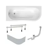 Asymetrická vaňa Laguna Rajka 170x72,5 cm akrylát ľavá SIKOVRAJ170LANP