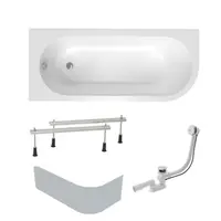 Asymetrická vaňa Laguna Rajka 170x72,5 cm akrylát ľavá SIKOVRAJ170LANP