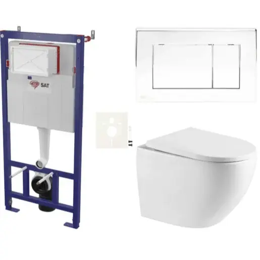 Závesný wc set do ľahkých stien / predstenová SAT SIKOSSREX6721K