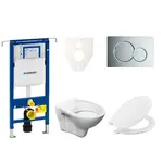 Cenovo zvýhodnený závesný WC set Geberit do ľahkých stien / predstenová montáž + WC Ceramia S-Line Pro 111.355.00.5NR2