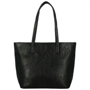 Trendy dámská koženková kabelka na rameno Serafina, černá