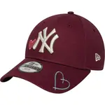 New Era NEW YORK YANKEES YTH MLB HEART ICON 9FORTY Detská šiltovka, vínová, veľkosť YOUTH