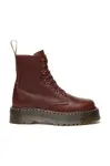 Kožené workery Dr. Martens Jadon dámské, vínová barva, na platformě, DM41324200