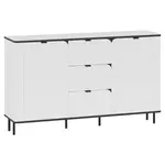 Carryhome ŠIROKÁ KOMODA, bílá, 136,8/82/35,2 cm