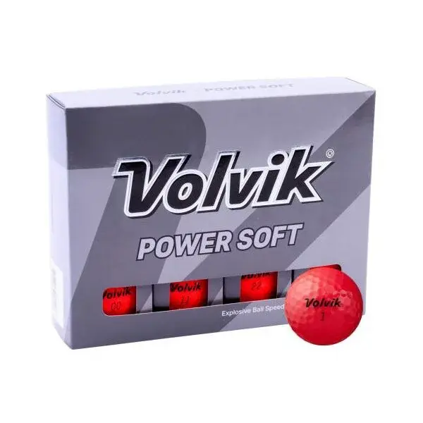 VOLVIK GB VV POWER SOFT 12KS Golfové loptičky, červená, veľkosť