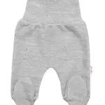 Baby Nellys Pletené kojenecké polodupačky Hand Made, šedé, vel. 56