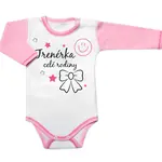 Baby Nellys Body dlouhý. rukáv - Trenérka celé rodiny, vel. 80