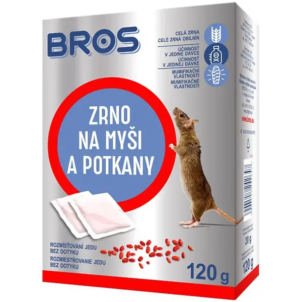 Bros-zrno na myši, krysy a potkany 120g