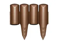 Palisáda zahradní BORDER 2,5 m hnědá, (10 ks) PRIPBO-R222