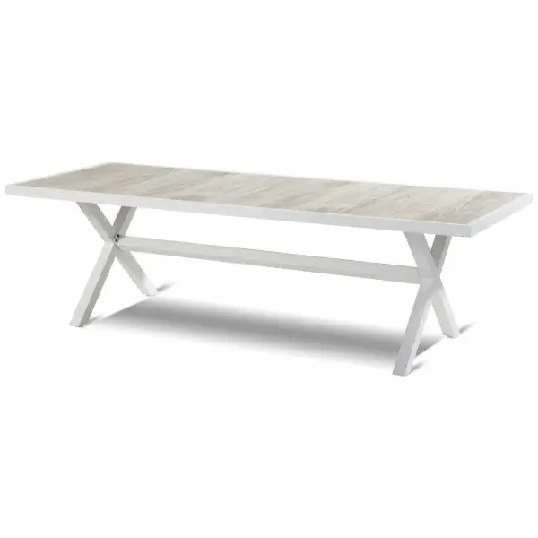 Zahradní stůl Canterbury 247 x 96 cm, bílá HN72922003