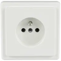 Zásuvka jednoduchá Klasik, bílá