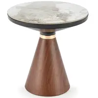 Konferenční stolek Genesis S bílá mramor/ořech 50