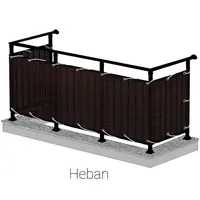 Balkonová zástěna 90cm/500cm wenge