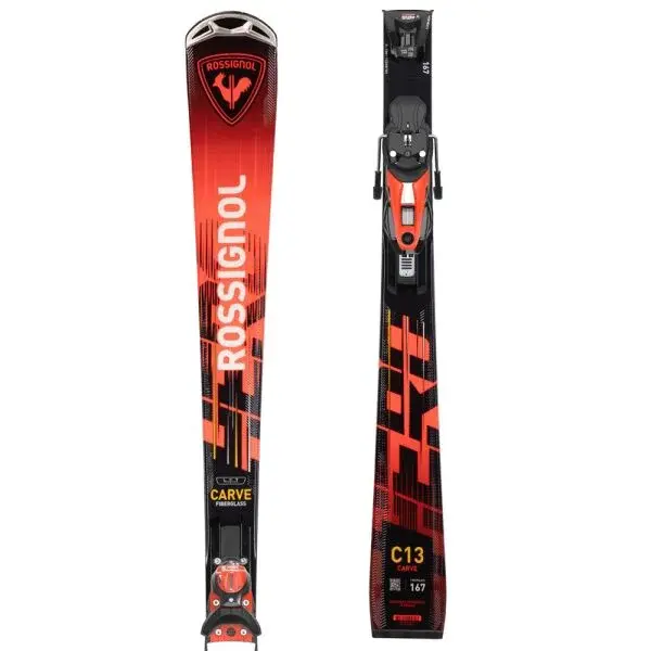 Rossignol HERO CARVE KONECT + NX 12 KONECT GW Unisex zjazdové lyže, červená, veľkosť