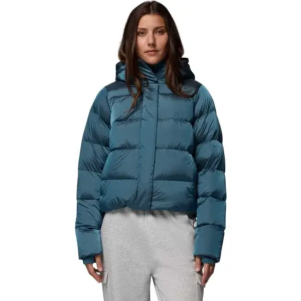 Columbia AMAZE PUFF™ HOODED JACKET Zimná bunda, tyrkysová, veľkosť