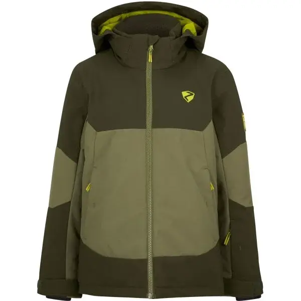 Ziener AGIMO-Z Detská lyžiarska bunda, khaki, veľkosť