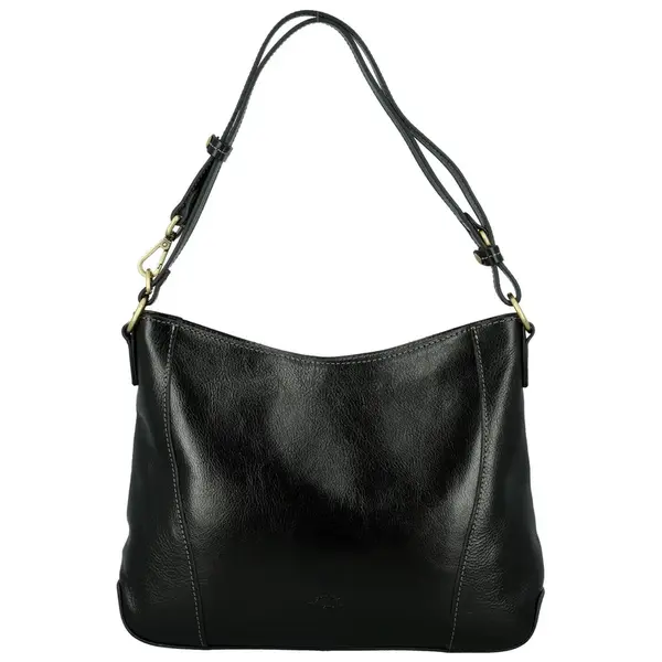 Dámská kožená kabelka na rameno černá - Katana Sheilla