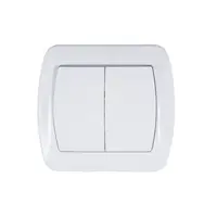 Dvojitý schodiskový vypínač AW6 biely