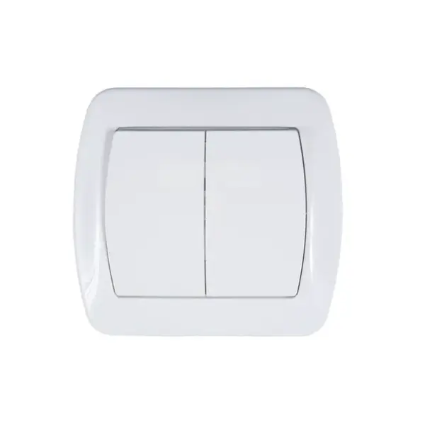 Dvojitý schodiskový vypínač AW6 biely