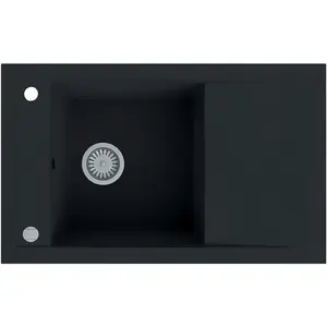 Dřez Granitový Merkury 1k 780x480 Černá