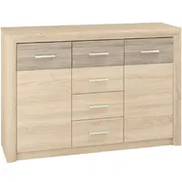 Komoda Castel 138cm dub sonoma/ sonoma lanýž