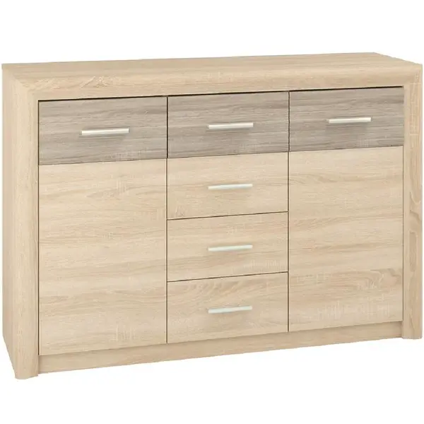 Komoda Castel 138cm dub sonoma/ sonoma lanýž