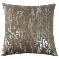 Dekorační polštář, 45x45 cm, hnědostříbrný