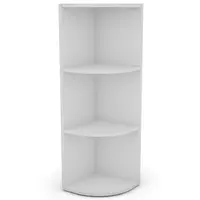 Regál KIKI rohová bílá 2 police