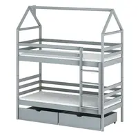 Posteľ Domček  Alex 80x160 sivá