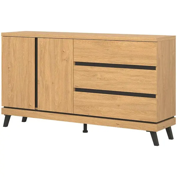 Komoda Ate At03 Dub/Čierna