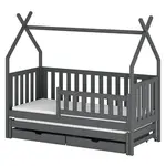 Posteľ Domček Tytus 80x160 grafit