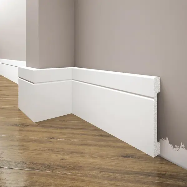 Podlahová lišta  Elegance LPC-20-T101 biely satin