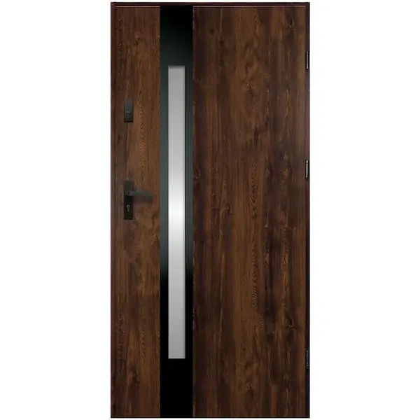 Vchodové dveře Temida S68 90P Ořech 90P/2Z/012/07/OZ